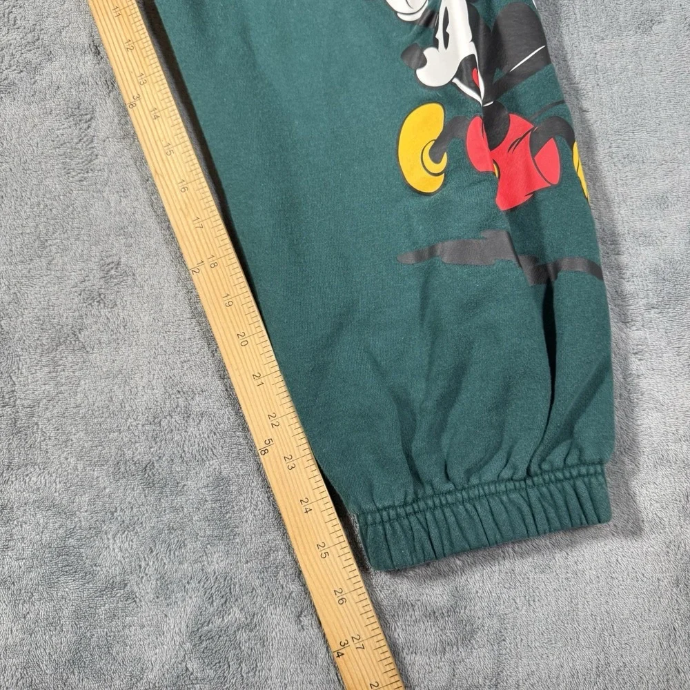 Disney Mickey Mouse Sweatpants‎ Size Medium Green Mickey & Co Joggers - Picture 3 of 8